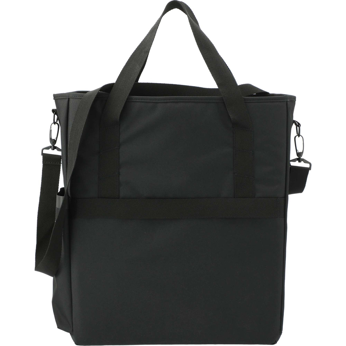 Computer Tote in Recycled Polyester Embroidery - Black - Back