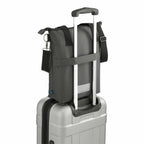 Computer Tote in Repreve Recycled Ocean Plastic Transfer - Charcoal - Left Angle