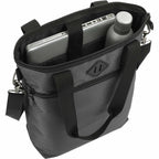 Computer Tote in Repreve Recycled Ocean Plastic Transfer - Charcoal - Right Angle 2