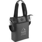 Computer Tote in Repreve Recycled Ocean Plastic Transfer - Charcoal - Right Angle