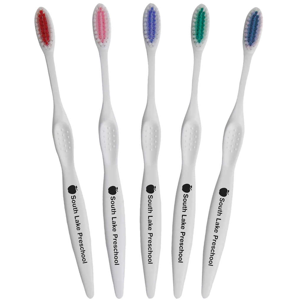 Concept Curve Toothbrush with White Handle - Pink - Front