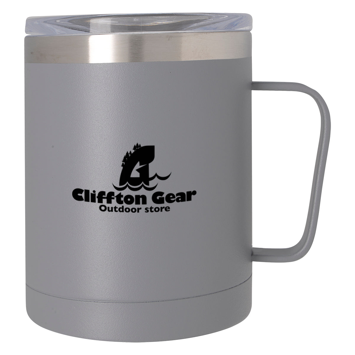 Concord Mug, 12 oz - Gray - Silk Screen