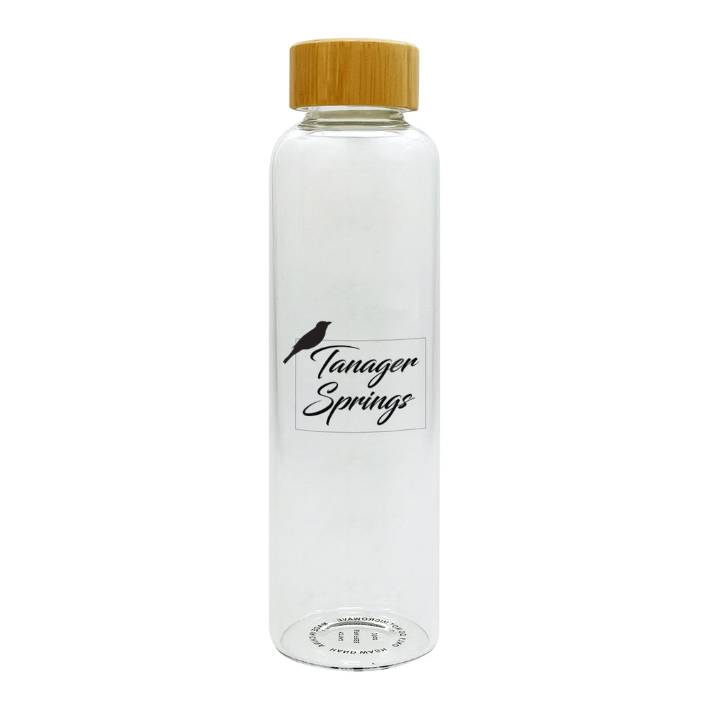 Conroy Glass Bottle, 20 oz - Clear - Silk Screen