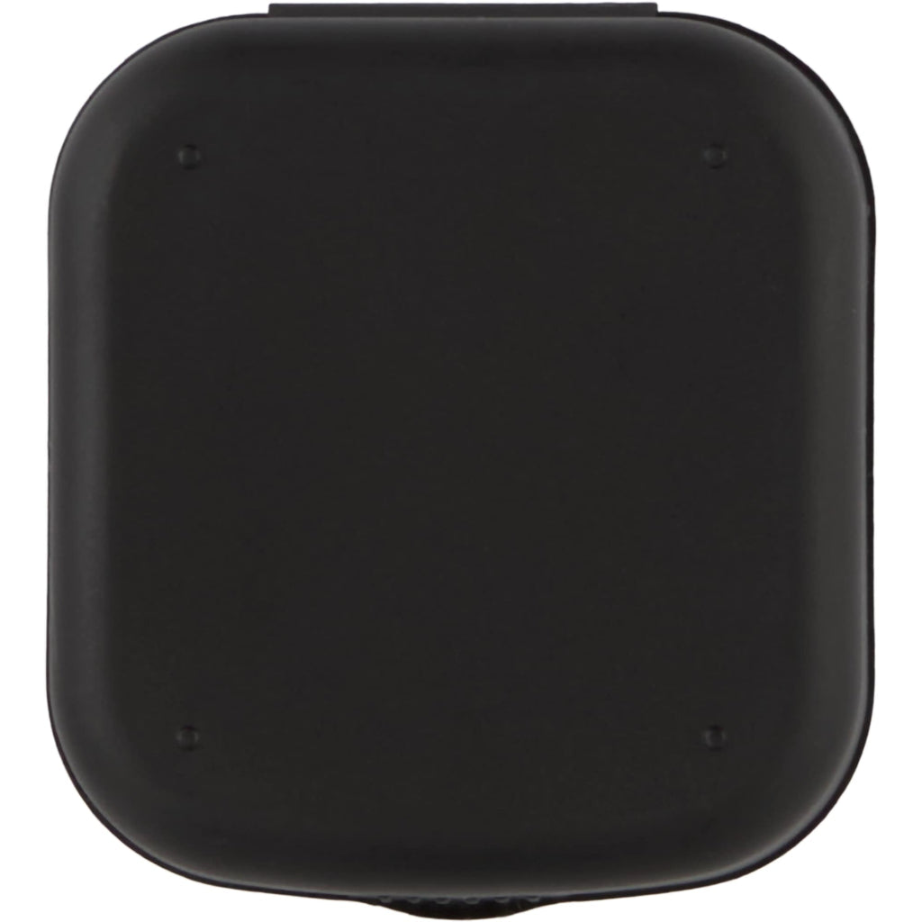Contact Lens Travel Case with Mirror and Bottle Full Color - Black - Back