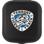 Contact Lens Travel Case with Mirror and Bottle Full Color - Black - Front