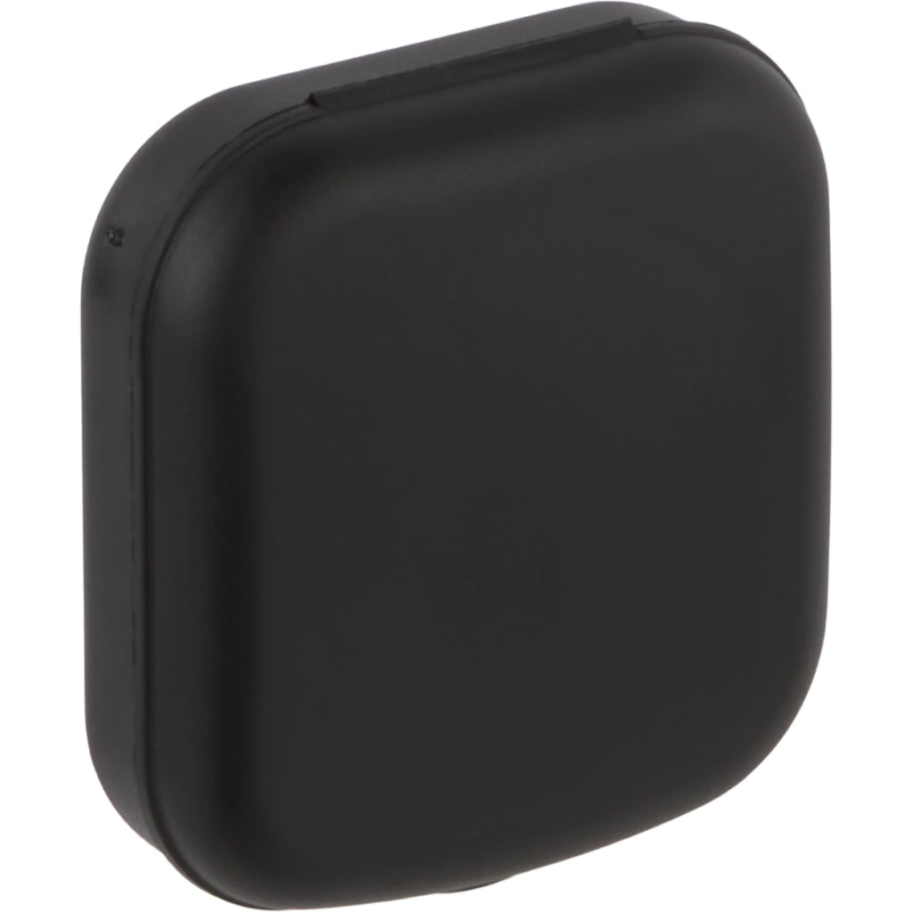 Contact Lens Travel Case with Mirror and Bottle Full Color - Black - Right Angle