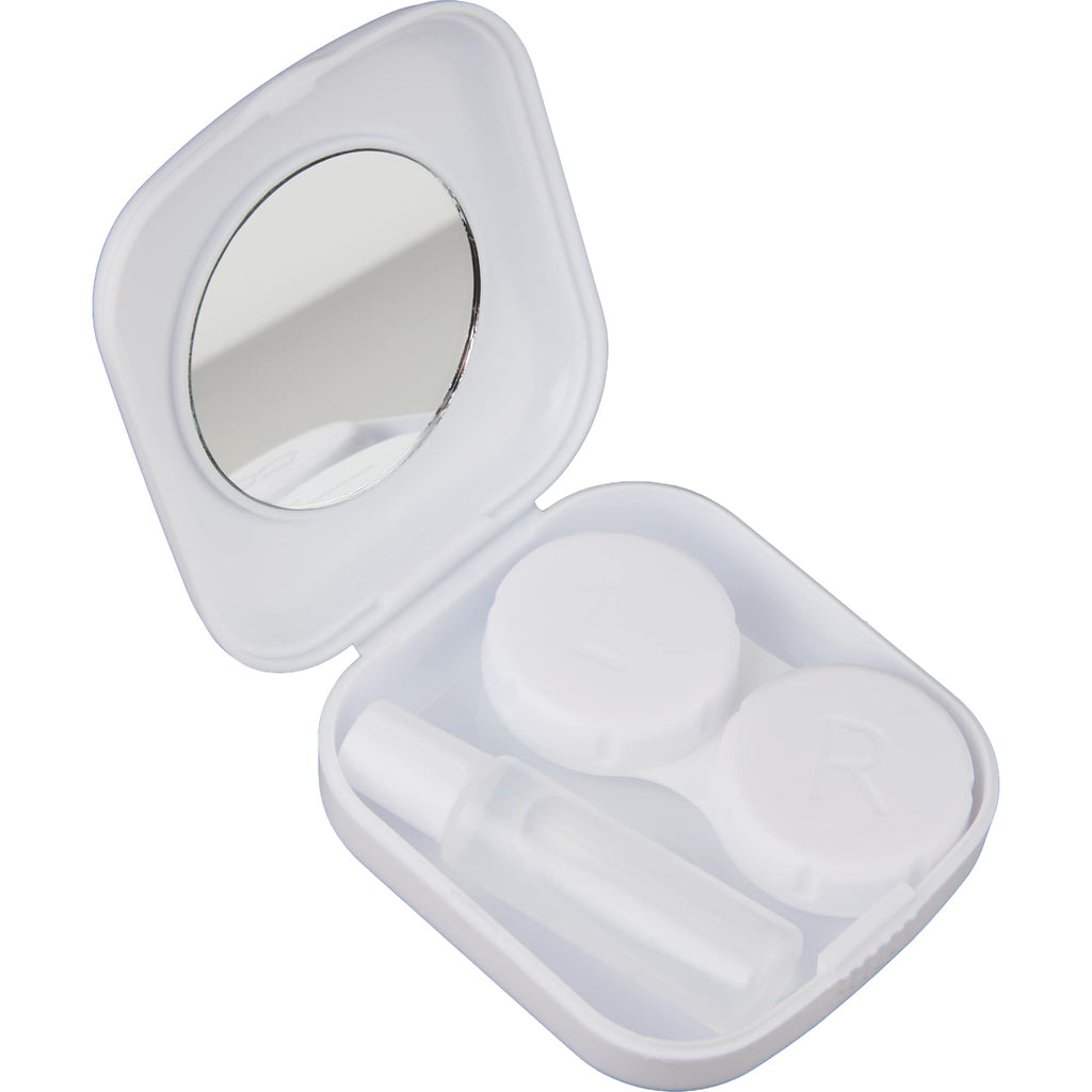 Contact Lens Travel Case with Mirror and Bottle Full Color - White - Detail 2