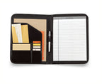 Contemporary Leather Writing Pad with Tablet Pocket - Black - View 2