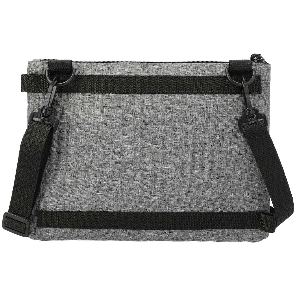 Convertible Sling Bag with Three Zip Pockets Full Color - Graphite - Back