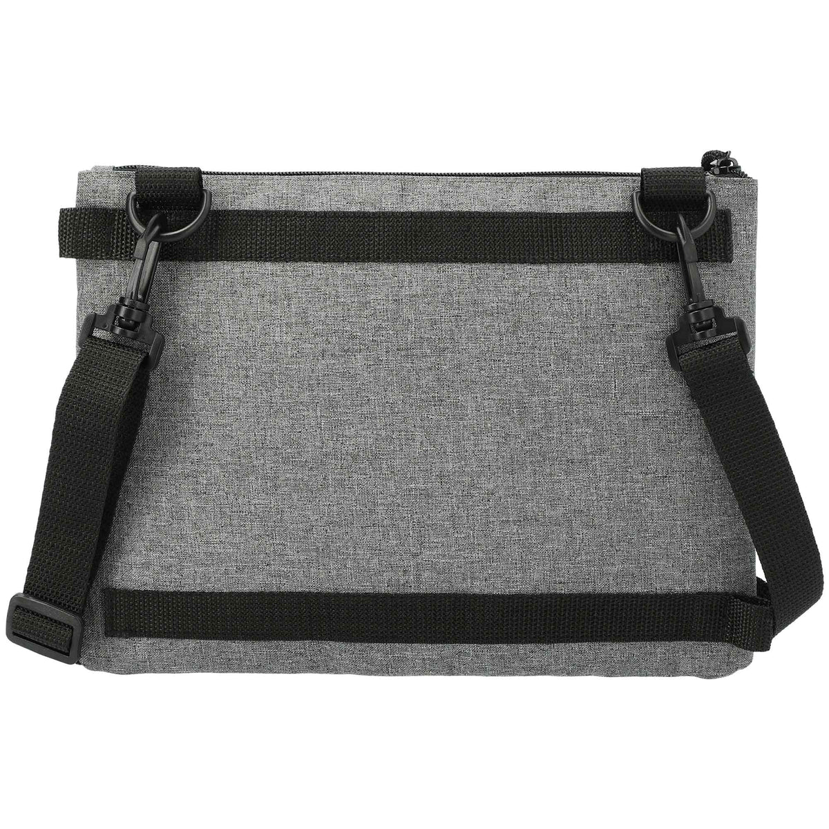Convertible Sling Bag with Three Zip Pockets Full Color - Graphite - Back