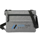 Convertible Sling Bag with Three Zip Pockets Full Color - Graphite - Front