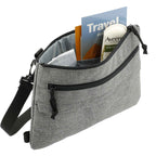 Convertible Sling Bag with Three Zip Pockets Full Color - Graphite - Right Angle 2