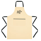 Cooking Apron in Cotton - Natural with Black - Silk Screen