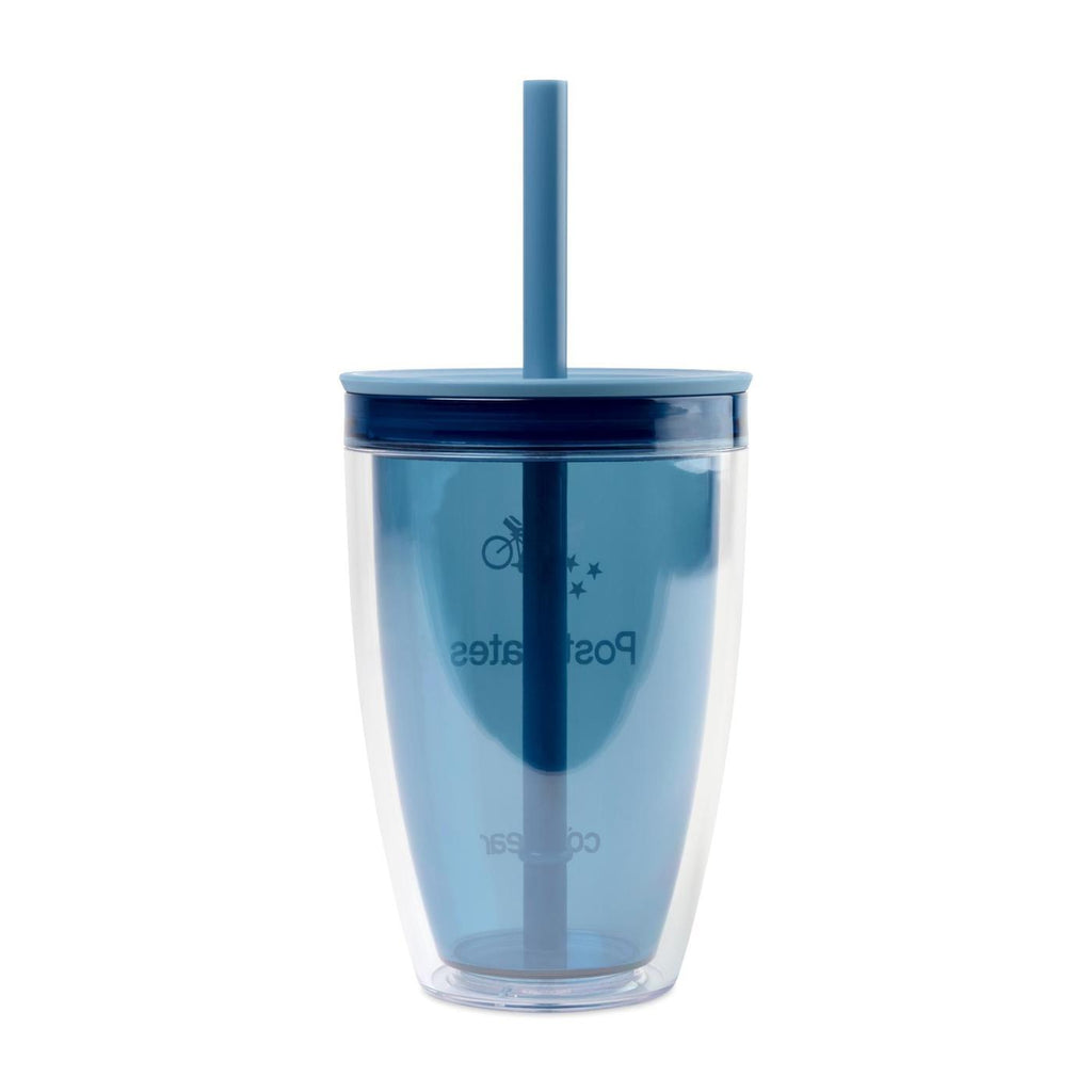Cool Gear Oasis Double Wall Straw Bottle, 14 oz - Elemental Blue - View 3