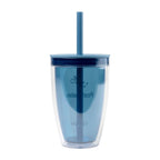 Cool Gear Oasis Double Wall Straw Bottle, 14 oz - Elemental Blue - View 3