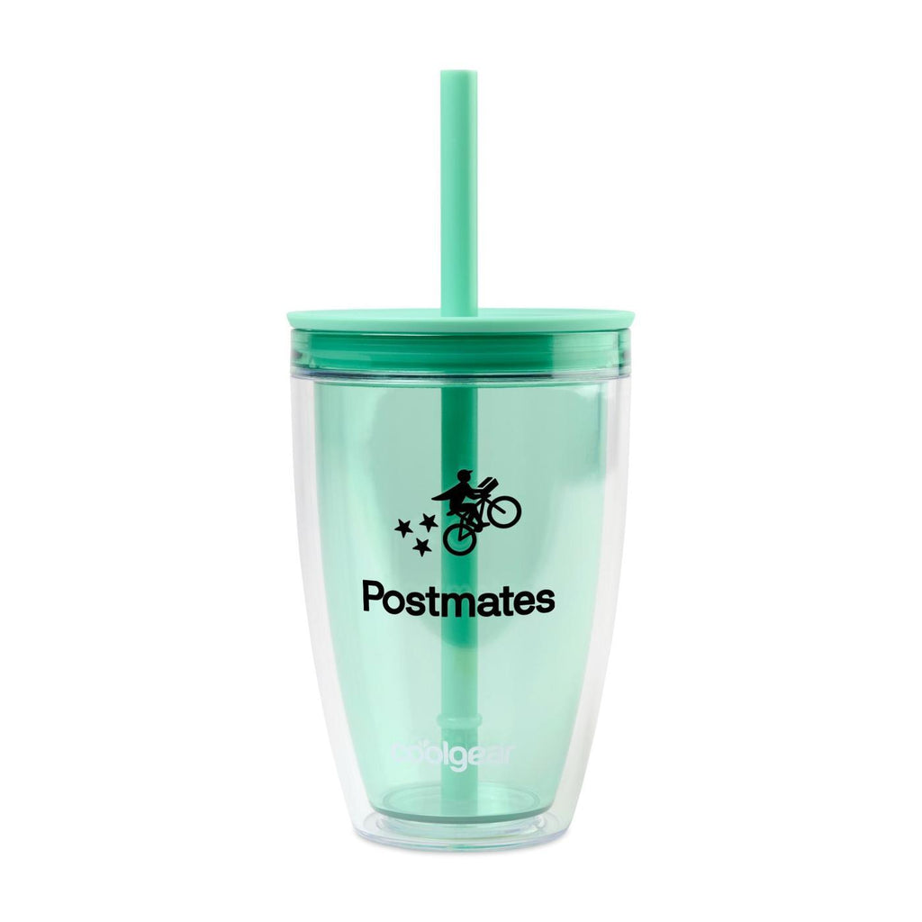Cool Gear Oasis Double Wall Straw Bottle, 14 oz - Seaglass - View 1