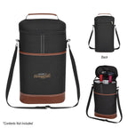 Cooler Bag for Two Wine Bottles - Black - Embroidery