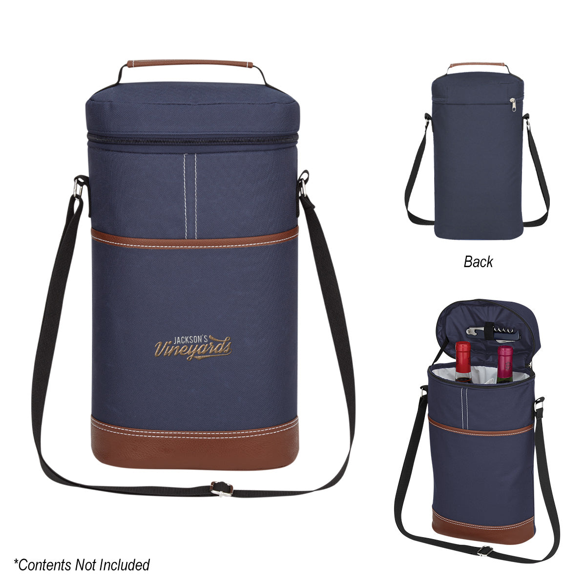 Cooler Bag for Two Wine Bottles - Embroidery