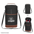 Cooler Bag for Two Wine Bottles Embroidery - Black - Silk Screen