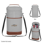 Cooler Bag for Two Wine Bottles Embroidery - Gray - Embroidery