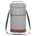 Cooler Bag for Two Wine Bottles - Gray - Front