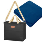Cooler Bag with Fleece Blanket, Hefty - Royal Blue - Blank
