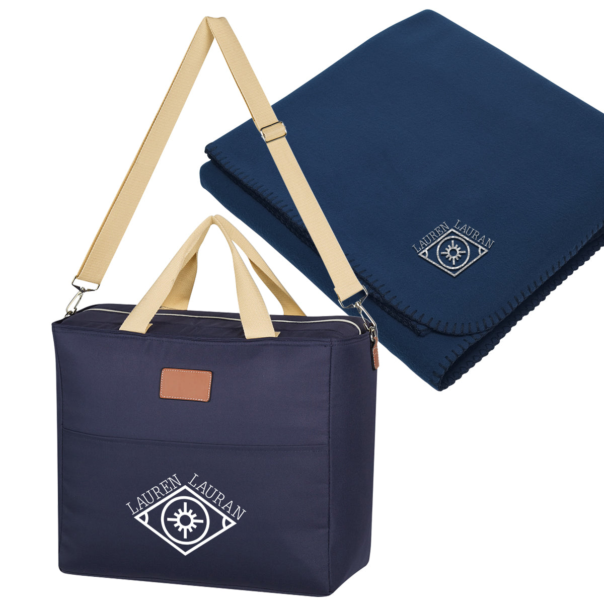 Cooler Bag with Fleece Blanket, Hefty