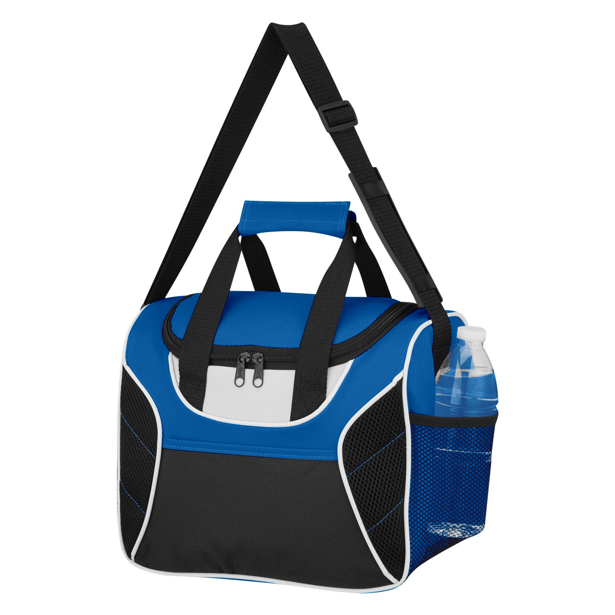 Cooler Bag with Mesh Accent - Blue - Propped_Blank