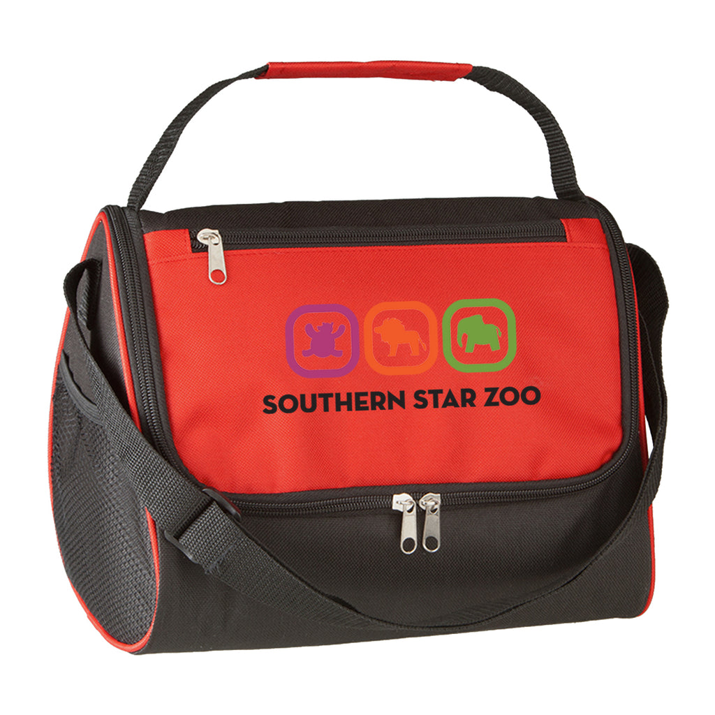 Cooler Lunch Bag, Triangle - Black with Red - Colorbrite