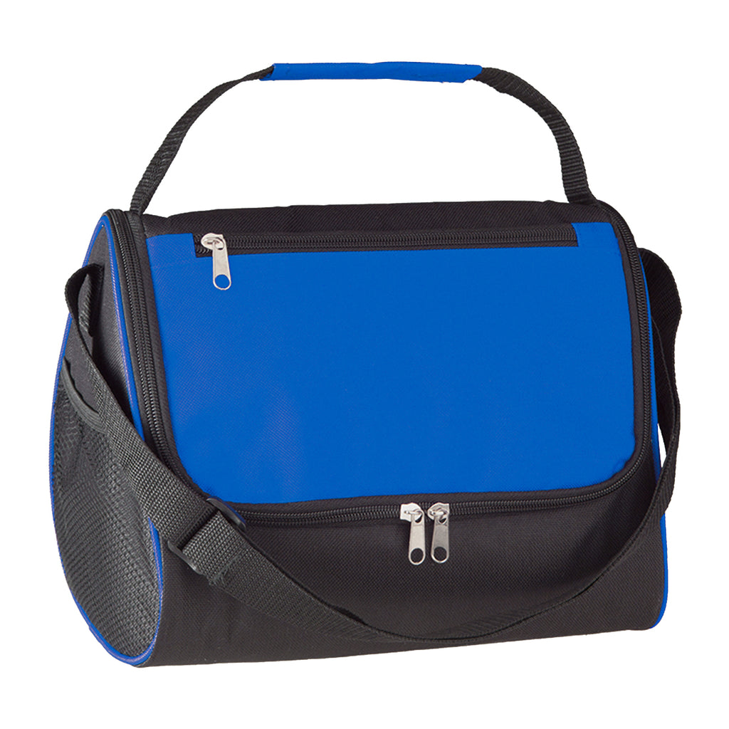 Cooler Lunch Bag, Triangle - Royal Blue Trim - Blank