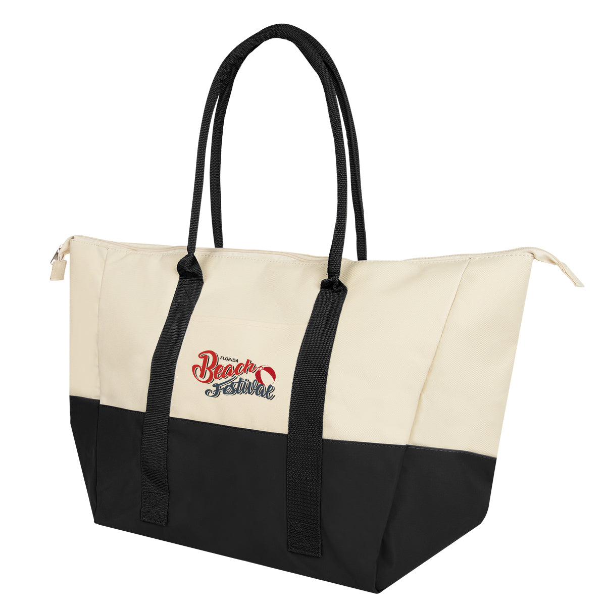 Cooler Tote Bag, Big Chill - Natural with Black - Colorbrite