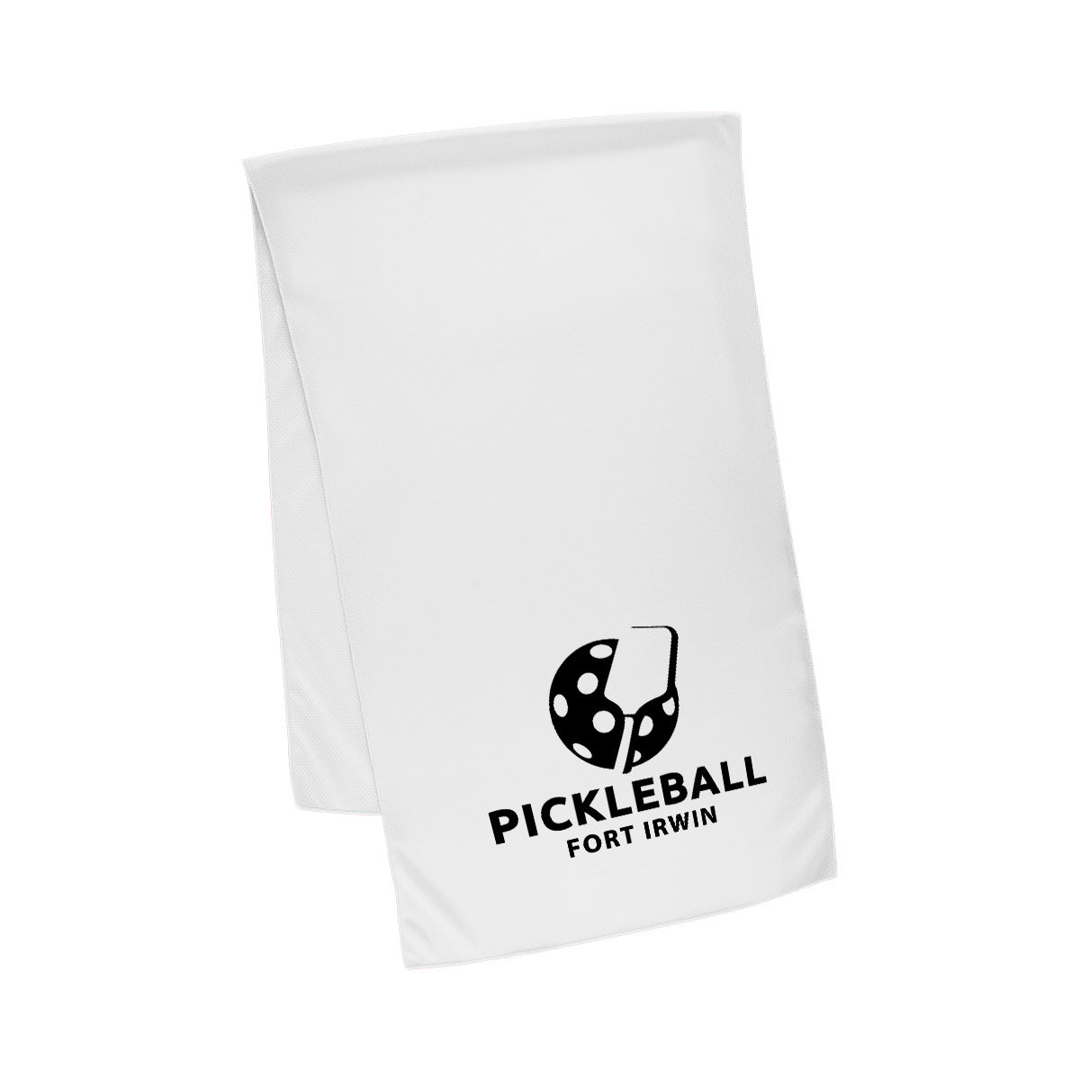Cooling Sport Towel in Recycled PET, Large - White - Silk Screen