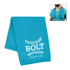 Cooling Sport Towel in Recycled PET - Light Blue - Silk Screen