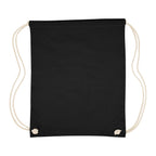 Cooper Drawstring Bag in Cotton - Black - Flat