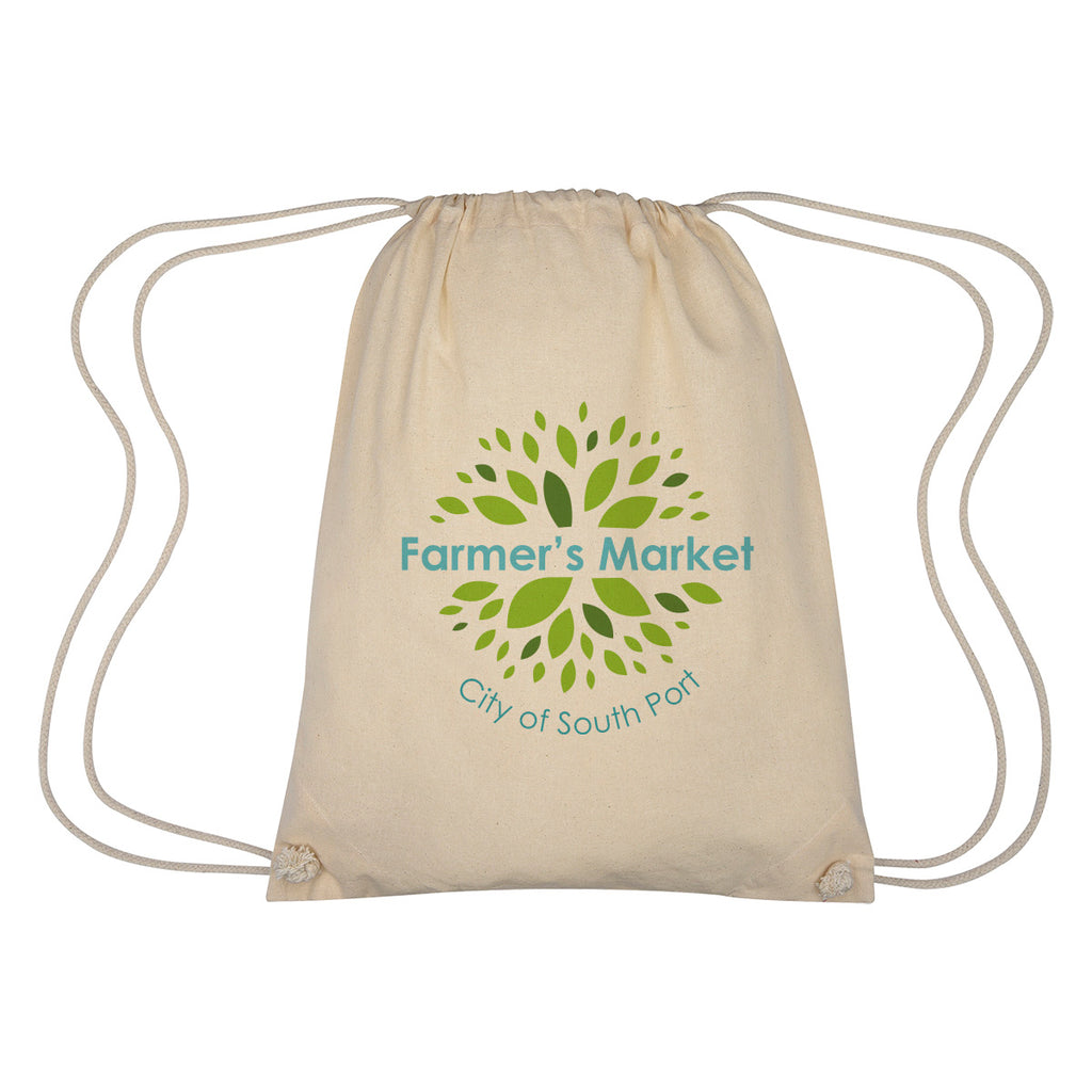 Cooper Drawstring Bag in Cotton - Natural - Colorbrite