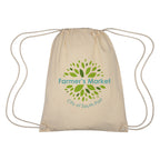 Cooper Drawstring Bag in Cotton - Natural - Colorbrite