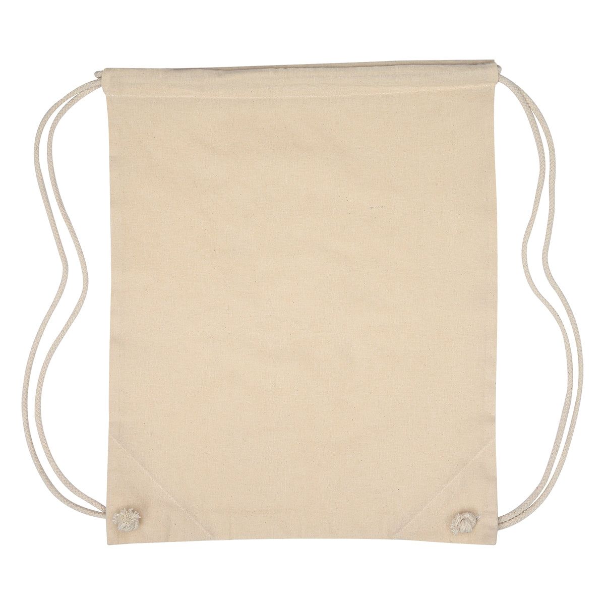 Cooper Drawstring Bag in Cotton - Natural - Flat