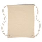 Cooper Drawstring Bag in Cotton - Natural - Flat