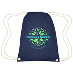 Cooper Drawstring Bag in Cotton - Navy - Colorbrite