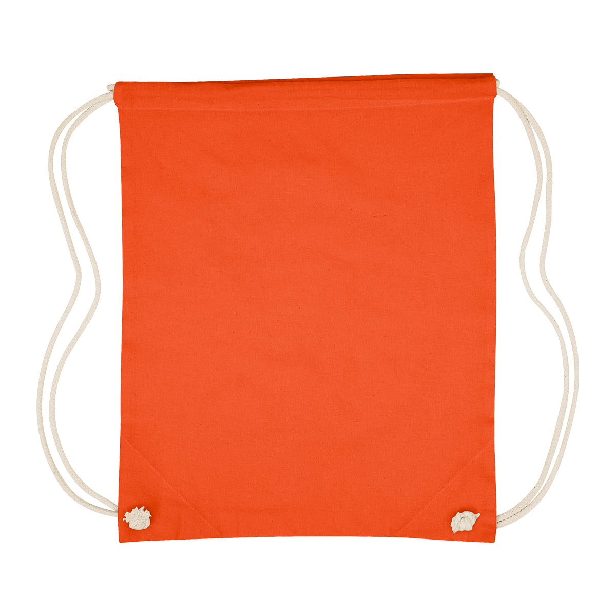 Cooper Drawstring Bag in Cotton - Orange - Flat