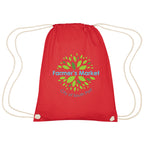 Cooper Drawstring Bag in Cotton - Red - Colorbrite
