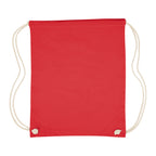 Cooper Drawstring Bag in Cotton - Red - Flat