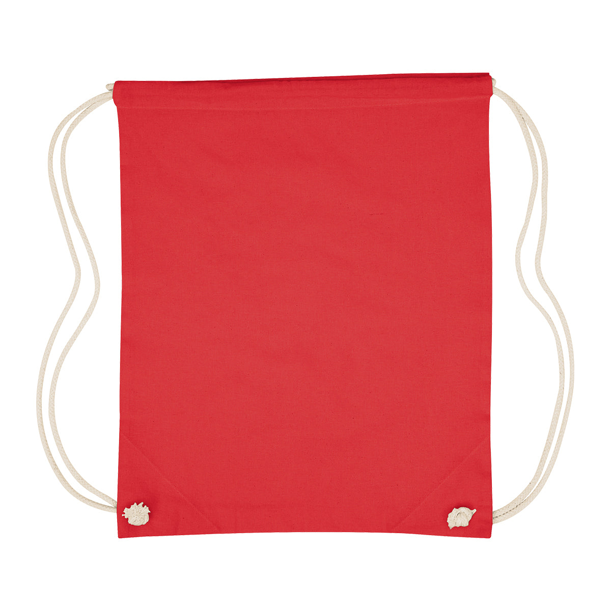 Cooper Drawstring Bag in Cotton - Red - Flat
