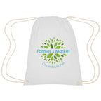 Cooper Drawstring Bag in Cotton - White - Colorbrite