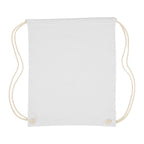 Cooper Drawstring Bag in Cotton - White - Flat