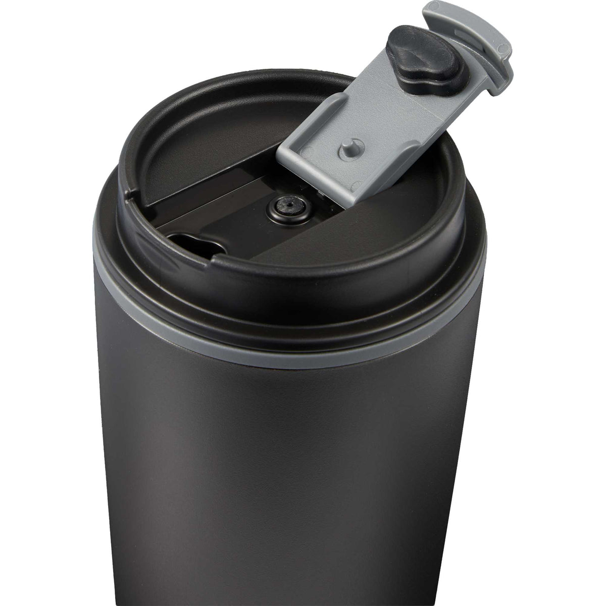 Cooper Recycled Plastic Tumbler with Flip Lid, 16 oz - Black - Detail 3