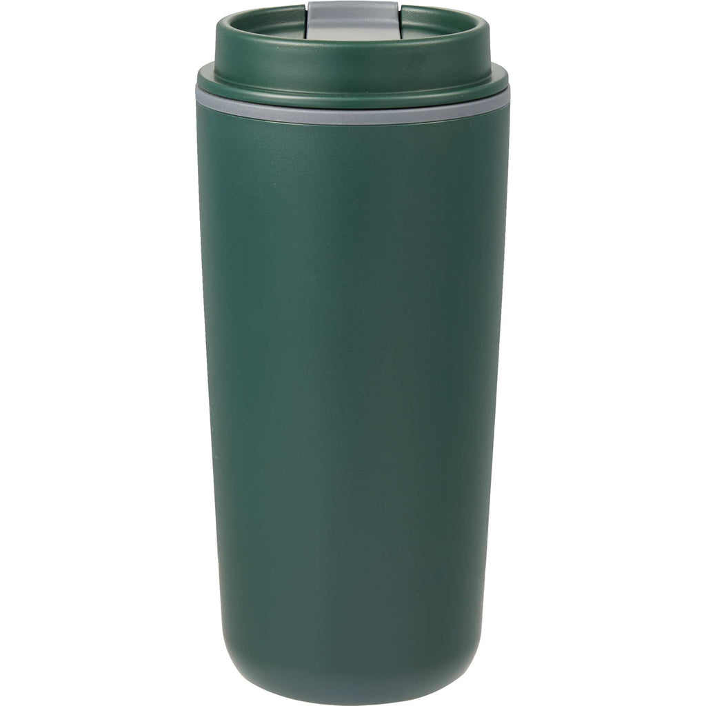 Cooper Recycled Plastic Tumbler with Flip Lid, 16 oz - Green - Back