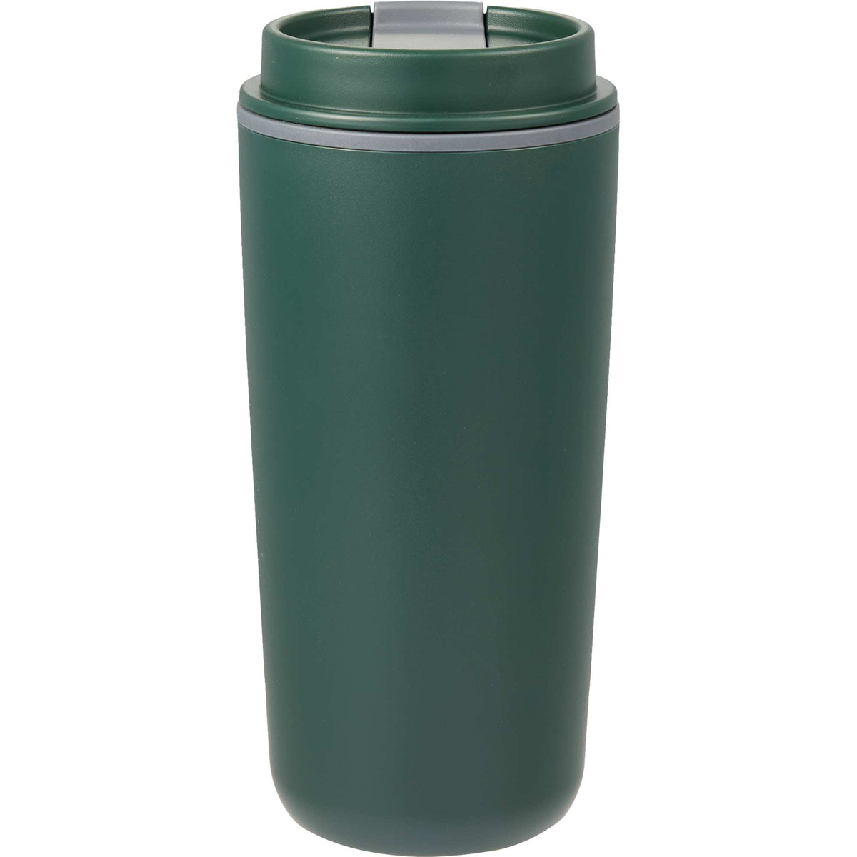 Cooper Recycled Plastic Tumbler with Flip Lid, 16 oz - Green - Back