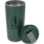 Cooper Recycled Plastic Tumbler with Flip Lid, 16 oz - Green - Detail