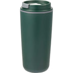Cooper Recycled Plastic Tumbler with Flip Lid, 16 oz - Green - Left Angle